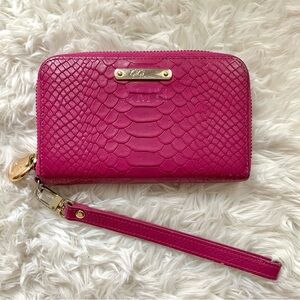 GiGi New York Python Leather Wristlet